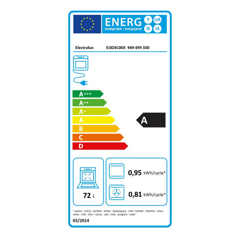 forno multifunzione da incasso 72l 60cm con catalisi in acciaio inox -  eod3c00x - electrolux