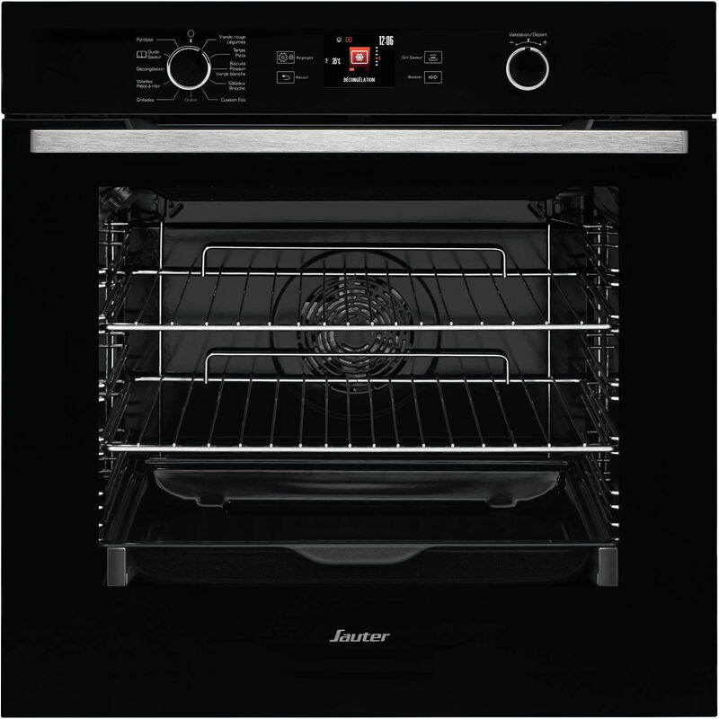 forno multifunzione da incasso 73l 60cm a+ pirolisi nero - sop6615lb -  sauter