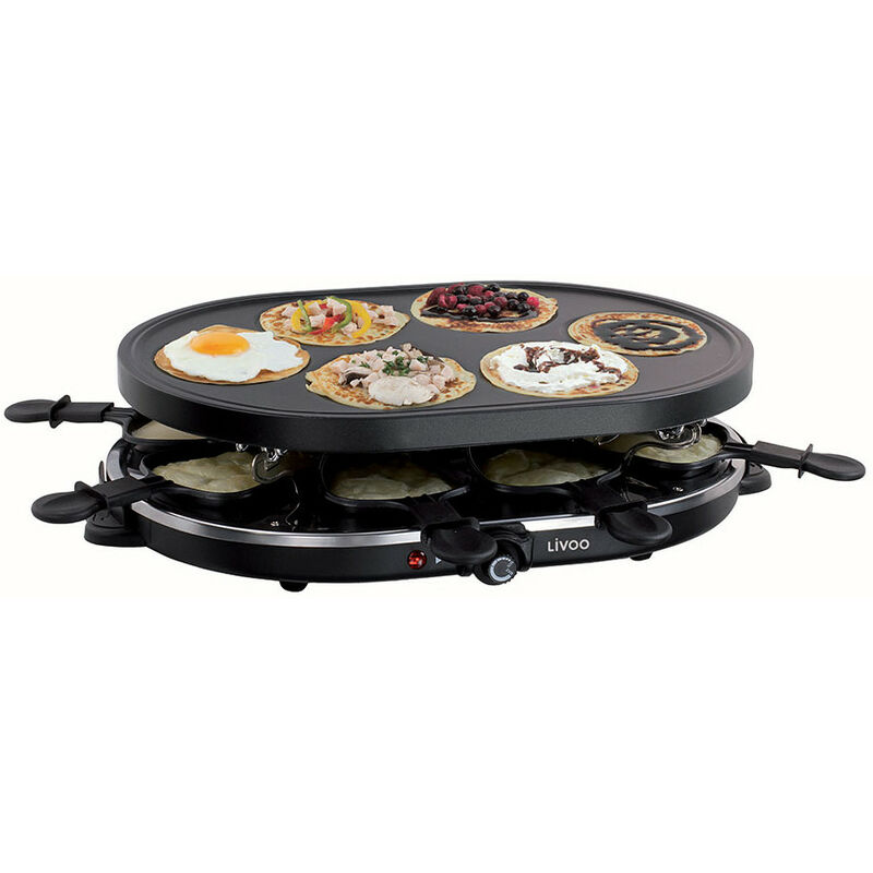 Livoo Set Raclette 12 Persone 1800 W Nero