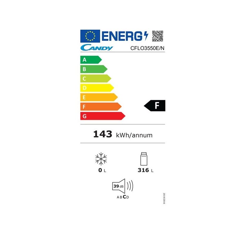 Candy Fresco CBL3518F/L frigorifero con congelatore Da incasso 264 L F  Bianco