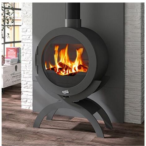 stufa a legna in ghisa 10kw antracite - 410101ANTH - godin