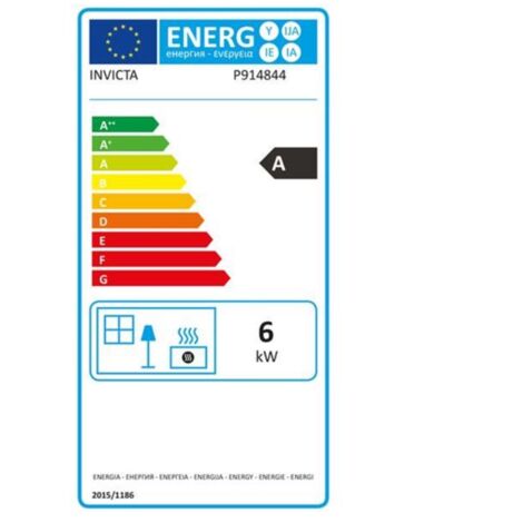Stufa a legna in ghisa samara da 8,5 kw - P914844 - invicta