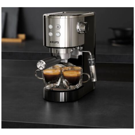 Macchina per caffè espresso 15 bar in acciaio inox/nero - XP444C10 - Krups (1/5)