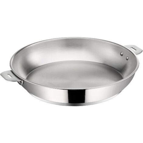VocVoi Padella a tre strati in acciaio inox da 30,5 cm, senza PFOA e PTFE, padelle da chef, pentole lavabili in lavastoviglie e adatte al forno, funziona su piani cottura a induzione
