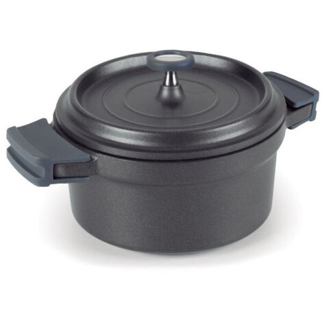 casseruola rotonda in ghisa smaltata 28 cm nera - 25929 - Lacor (1/3)