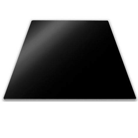 Pebbly 99-14PPBIG - Tagliere per Piatto da Cucina, in Vetro temperato, 50 x 28 cm, Nero (1/2)