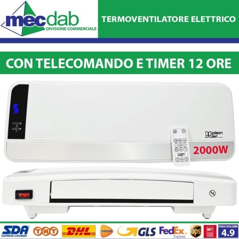 Termoventilatore elettrico VONROC - 1200W - Ceramica - Nero | 3 Impostazioni di riscaldamento