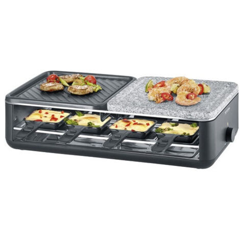 Griglia per raclette da 1300 W per 8 persone + pietra per grigliare - 2366 - Severin