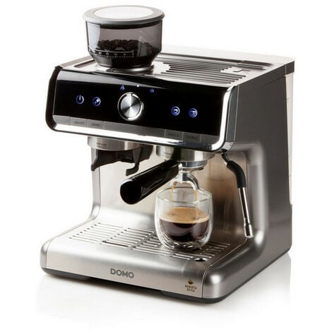 macchina per caffè espresso con macinacaffè in acciaio inox 15 bar - do720k  - domo