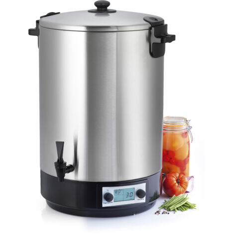 sterilizzatore vasetti elettrico serbatoio in acciaio inox con rubinetto e timer 45l 2500w - NS ST45INA - Nature&saveurs
