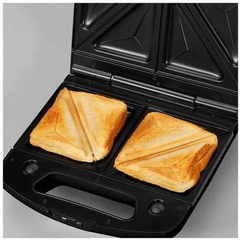 Monzana Piastra Elettrica 3in1 Sandwich Waffle Panini 3 Piastre  Intercambiabili Antiaderente 1000W Tostapane BPA free Manico Cool-Touch