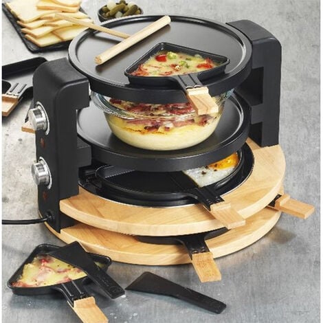 macchina per raclette 8/10 persone 1500w + grill + crepe maker - kcwood.8.super  - kitchen