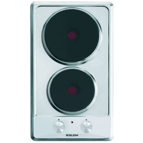domino elettrico 29cm 2 fuochi in acciaio inox - GT320IX - Glem (1/3)
