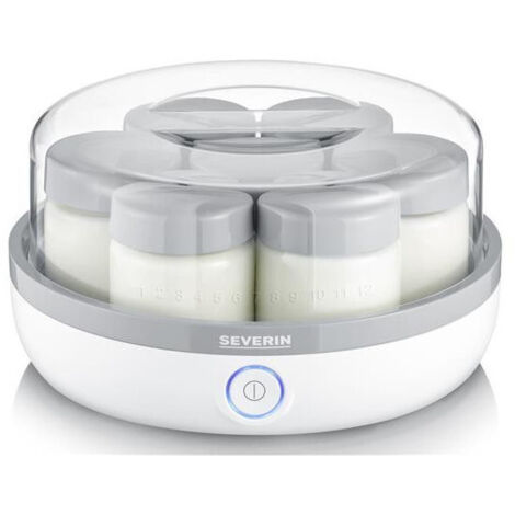 Yogurtiera Severin JG 3516 Con 7 Vasetti In Vetro - Bianco/Grigio, Made In Germany - Foto 7