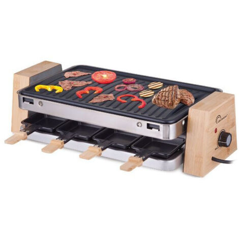 Macchina per raclette per 8 persone Nera