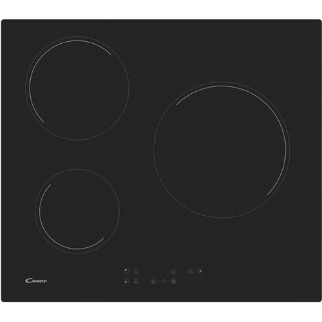 Candy – Piano cottura vetroceramica 60cm – 3 zone di cottura – Potenza 5500W – Tasti touch – CH63CT (1/2)