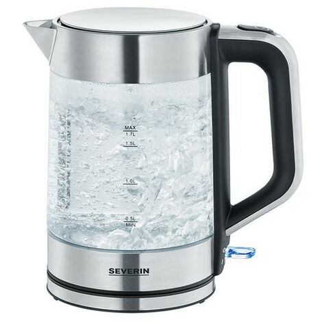 Bollitore Elettrico SEVERIN WK 3427 – 2400W, Acciaio Inossidabile, Senza BPA, Coperchio XXL, Indicatore Livello Acqua