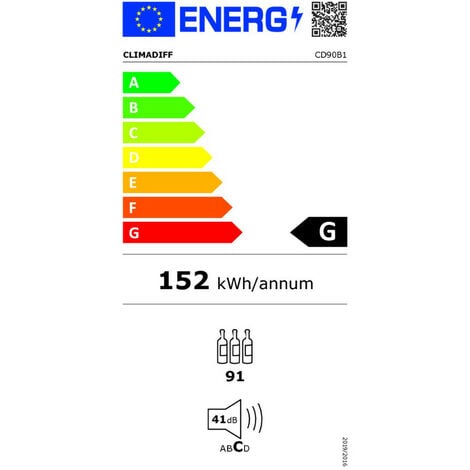 Cantina per vini con servizio di 91 bottiglie - CD90B1 - climadiff
