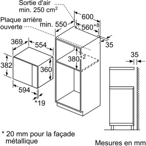 microonde da incasso solo 21l 900w nero - BFR7221B1 - bosch