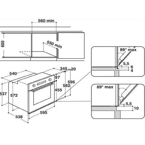 forno multifunzione da incasso 73l 60cm a+ pirolisi nero - akz96290nb -  whirlpool