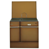 stufa a legna marrone scuro - 240163BRUNFONCE - godin
