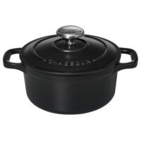 Sublime casseruola tonda in ghisa smaltata nera 10cm - puc471001 - chasseur