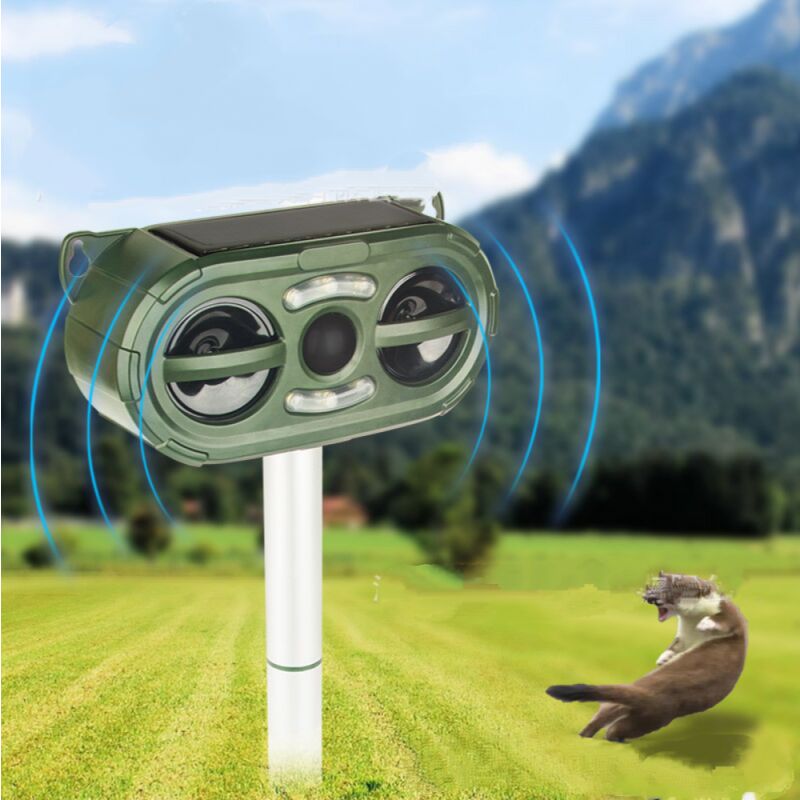 Hunde Solarladung Spangen für Garten USB-Ladevorbeugung gegen Hunde und Katzen für Katzen Ultraschall Felder wasserdicht IP58 EGEYI Katzenabwehrmittel für den Außenbereich Vögel 