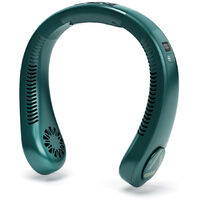 Tragbarer Nackenventilator Mini-USB-Ventilator, wiederaufladbare Arbeitszeiten, Nackenventilator für Sportreisen im Freien (grün, kühlend)