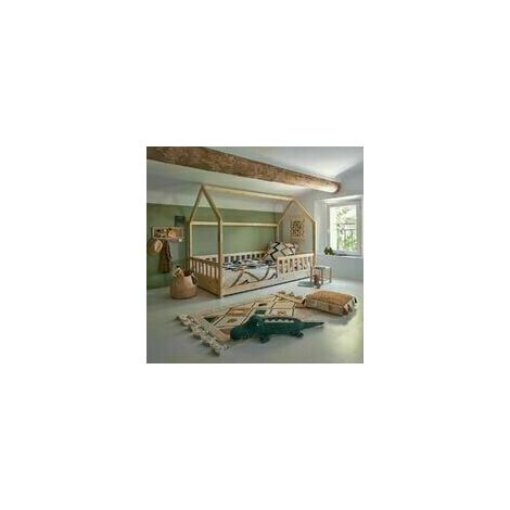 Lit Cabane Enfant 90 x 190 cm Avec MATELAS ( Fabrication Européenne)