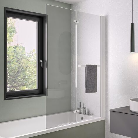 Pare-bain fixe KINEDO Columba 2 volets relevables 110x150 blanc