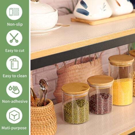 Tapis Antidérapant de Tiroir Transparent EVA Imperméable Lavable 60x500cmTapis de Placard Tapis de Table pour Maison et Cuisine