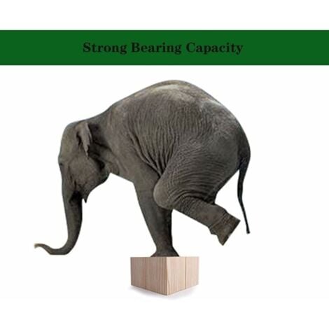 Lot de 4 élévateurs de Meubles Rehausseurs de Meubles en Bois, Lit de Bureau Riser Meubles Pieds de Levage Pieds jusqu'à pour Table de Bureau lit(Size:5x5x5cm)
