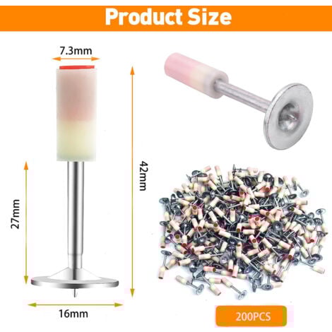 200 Pièces Pistolet à Clou Béton Manuel, Mini Pistolet à Clous, Round Nails for Steel Cloueur Beton, 7.3 mm - L'outil Parfait pour Tous Vos Projets de Fixation