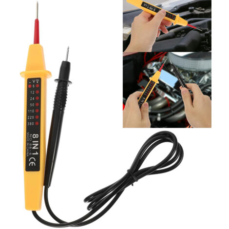 Testeur de circuit électrique 8 en 1 Testeur de tension multifonction Stylo détecteur de continuité 6 V-380 V pour Tension Voltmètre pour Testeur Circuit Tension