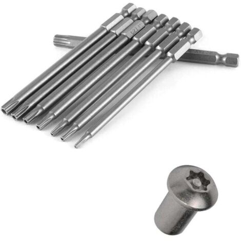 Lot De 6 Embouts Magnétiques Hexagonaux 3/32 - Tige 1/4, Longueur 2 Pouces, Marque Uxcell