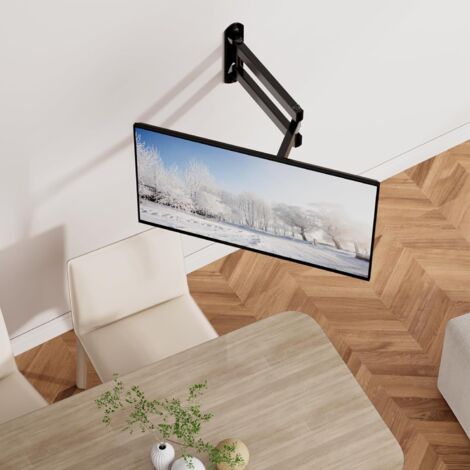 Support mural TV pivotant, fixation réglable inclinable pour TV OLED LG OLED42C26LB 42 VESA 100X100mm Noir - Visiodirect - - TV Son Photo
