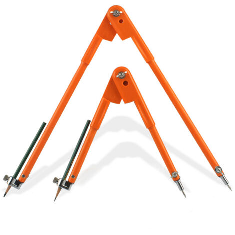 Longziming – Lot de 2 compas professionnels pour bois 450 mm et 750 mm – Précision et durabilité – Design verrouillable pour mesures répétées – Orange