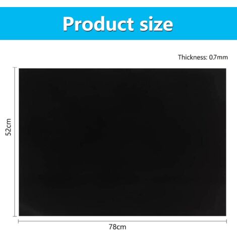 HENGBIRD Tapis De Protection Silicone Pour Plaque Induction 52x78 Cm – Résistant Chaleur 240°C, Antidérapant, Anti-Rayures, Facile à Nettoyer, Noir