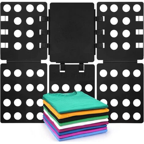 Longziming – Planche à pliage pour vêtements – Dimensions 68 x 58 cm – Matériau PP durable – Pliage rapide en 3 secondes – Pour t-shirts et chemises (1/5)