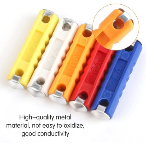 Kit De 200 Fusibles Voiture - 5A, 8A, 16A, 25A, 40A - Type Torpille, Rapide - Pour Dépannage