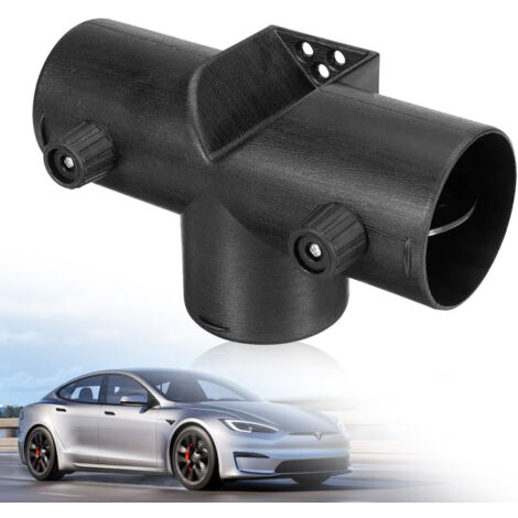 Raccord de gaine 75 mm en forme de T, Réchauffeur dair 3 voies accessoires de chauffage de stationnement diesel adaptateur de tuyau raccord de tuyau connecteur de conduit en plastique ABS