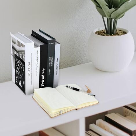 Lot De 8 Serre-livres En Acrylique Transparent - Avec Autocollants Antidérapants - Pour Bibliothèque, Bureau Et Salon