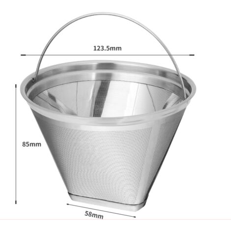 Filtre à Café Réutilisable , Filtre a cafe en acier inoxydable pour Faire du Café Manuel filtre café permanent pour Goutter du café sans Papier