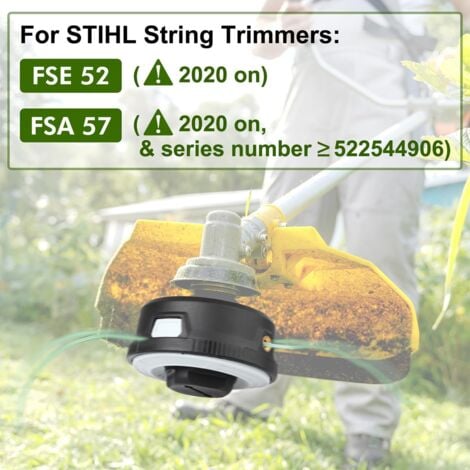 Autocut C3-2 Tête pour STIHL FSA 57, FSE 52 Coupe-bordure,AutoCut C 3-2 Tête à Fil pour Débroussailleuse FSA57 et FSE52 Bobine Fil C3-2 Tête Faucheuse Accessoires (2-Pack)