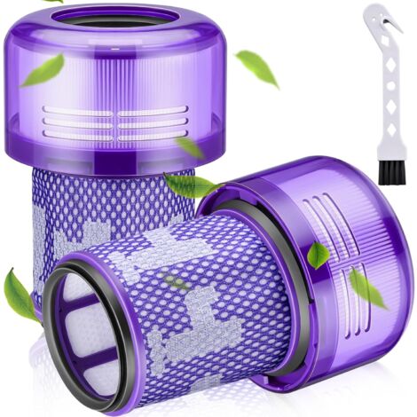 Longziming – Lot de 2 filtres HEPA lavables pour aspirateurs Dyson V12 – Améliore la qualité de l'air – Compatible avec V12 Slim et Detect Absolute Extra - 971517-01