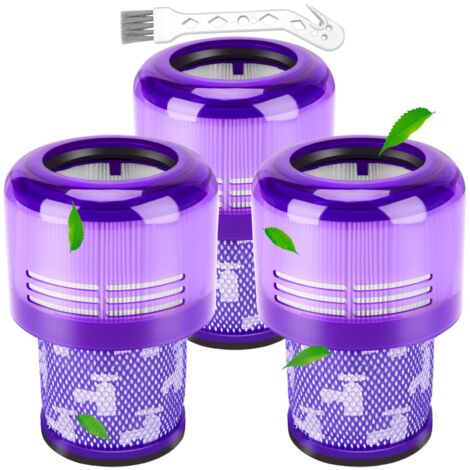 Longziming – Filtres de rechange pour aspirateur Dyson V11 – Lot de 3 filtres lavables – Compatible avec V15, SV14, SV22 – Remplace #DY-970013-02