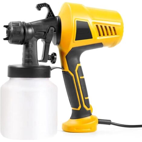 Pistolet à Peinture HVLP 500W, Pulvérisateur Électrique 800ML, Débit 1000ML/Min,3 Modes,pour Intérieur et Extérieur de Maison, Armoires, Clôtures, Plafonds