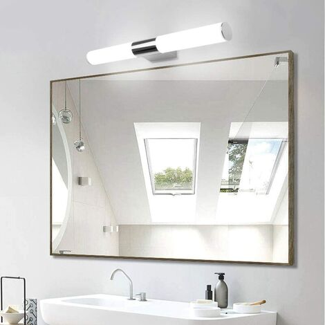 Lampe pour Miroir de salle de bain - 12W LED Applique 46 CM, lumière blanche,bain lampe de maquillage éclairage mural étanché, Non Scintillement, Super Lumineux, Lampe de mur chambre pour Maquillage