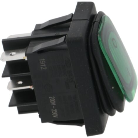 Pavoni Bright Green Bipolar Switch For Professional Espresso Coffee Machines - 22x30mm