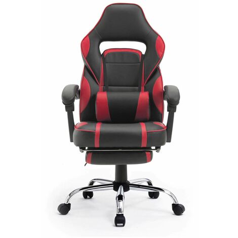 GHOST - Sedia da Ufficio Reclinabile GAMER con Poggiapiedi - Regolabile in  Altezza - Ergonomica, Moderna e Confortevole - Cuscino